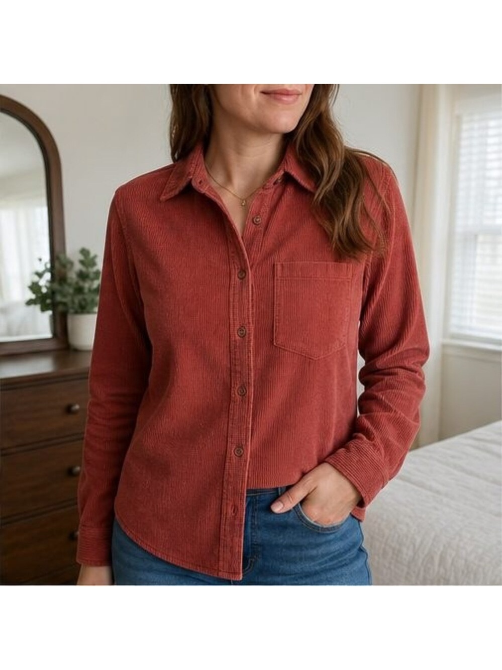 Rust Smocked Top - Picture 2 of 6